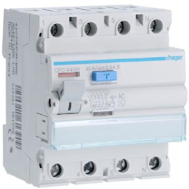 Int. diff. s acc. 4p 300ma 40a 4m - HAGER CPC440H product photo Photo 01 3XL
