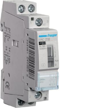 RELE' COMANDO MANUALE STD+ 1NA+1NC 230VAC 16A 1M - HAGER ERC218 product photo Photo 01 3XL