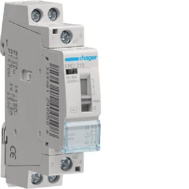Relè com man eco 1na+1nc 24vac 16a 1m - HAGER ERD218 product photo Photo 01 3XL