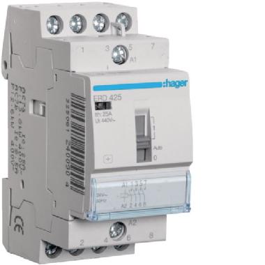Contattore com man eco 4na 24vac 25a 2m - HAGER ERD425 product photo Photo 01 3XL