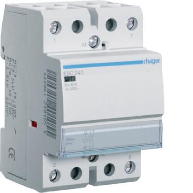 CONTATTORE STD 2NA 230VAC 40A 3M - HAGER ESC240 product photo Photo 01 3XL