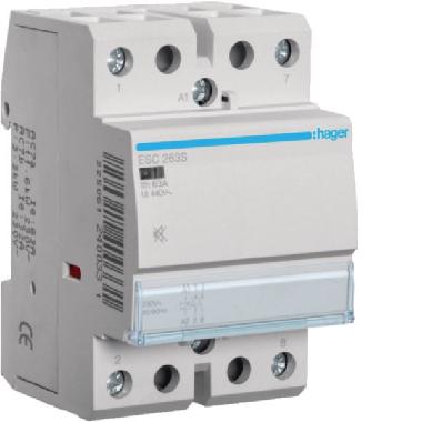 Contattore sil 2na 230vac 63a 3m - HAGER ESC263S product photo Photo 01 3XL