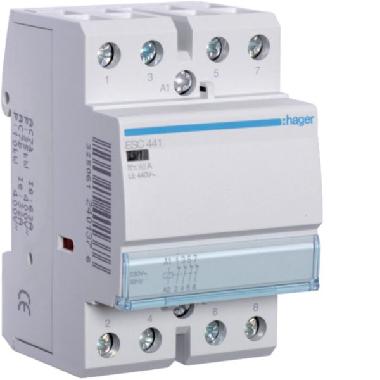 CONTATTORE STD 4NC 230VAC 40A 3M - HAGER ESC441 - HAGER ESC441 product photo Photo 01 3XL