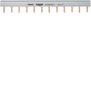 BARRETTE A PUNTALE 2P 63A 24M - HAGER KB263C product photo Photo 01 3XL