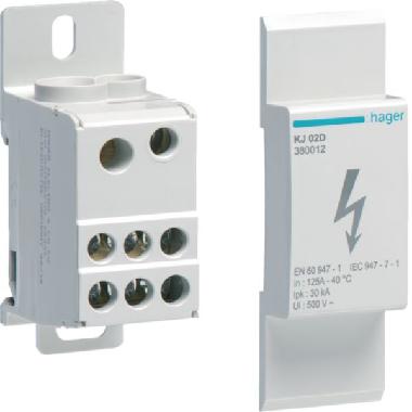 BLOCCHI DISTRIBUZ 125A - HAGER KJ02D - HAGER KJ02D product photo Photo 01 3XL