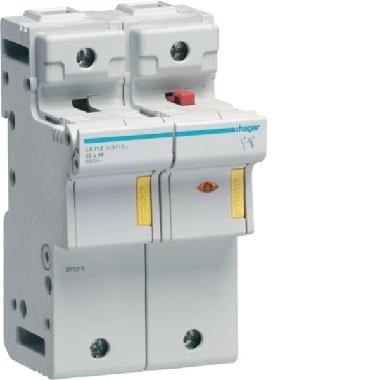 PORTAFUSIBILE ACCESSORIO 22X58 1P+N 4M - HAGER LS712 product photo Photo 01 3XL