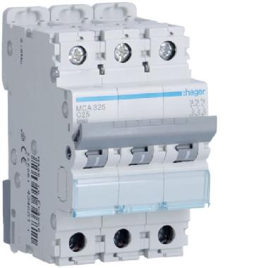 INTERR.MAGN.TERM.3P 25A 6KA C 3M - HAGER MCA325 - HAGER MCA325 - HAGER MCA325 product photo Photo 01 3XL