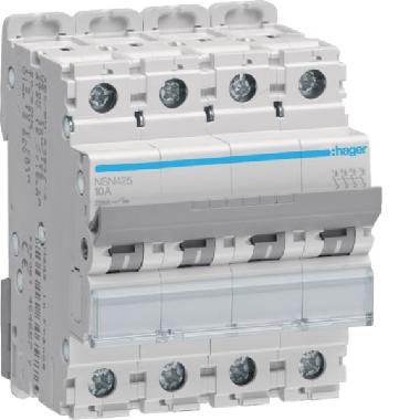 INTERRUTTORE AUTOMATICO 4P 25A 25KA D 4 - HAGER NSN425 product photo Photo 01 3XL