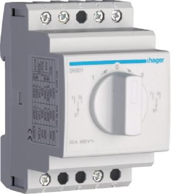 INVERT. RIT. A ZERO 2NA + 2NC 3M - HAGER SK601 - HAGER SK601 - HAGER SK601 product photo Photo 01 3XL
