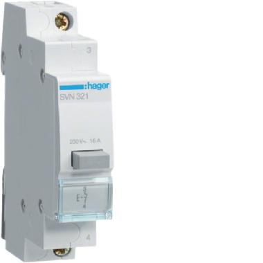 PULSANTE A IMPULSO 1NC 16A 250V 1M - HAGER SVN321 product photo Photo 01 3XL