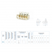 MORSETTO UNIPOLARE MULTIPLO SEZ.6 - CONTACT ITALIA C07.4 product photo