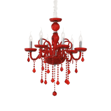 LAMPADA SOSPENSIONE GIUDECCA SP6 ROSSO - IDEAL LUX 027418 product photo