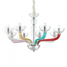 LAMPADARIO SOSPENSIONE CASANOVA SP8 COLOR - IDEAL LUX 104775 product photo