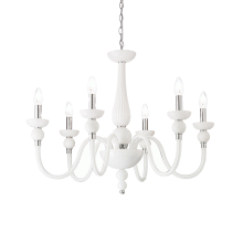 LAMPADA SOSPENSIONE DOGE SP6 BIANCO - IDEAL LUX 113678 product photo