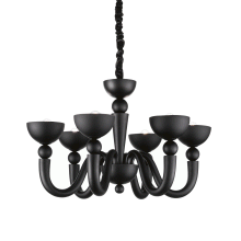 LAMPADA SOSPENSIONE BONBON SP6 NERO - IDEAL LUX 140339 product photo