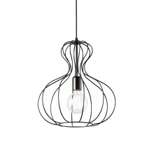 LAMPADA SOSPENSIONE AMPOLLA - 1 SP1 NERO - IDEAL LUX 148502 product photo