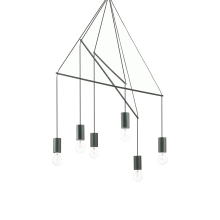 LAMPADA SOSPENSIONE POP SP6 NERO - IDEAL LUX 158815 product photo