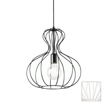 LAMPADA SOSPENSIONE AMPOLLA - 1 SP1 BIANCO - IDEAL LUX 194295 product photo