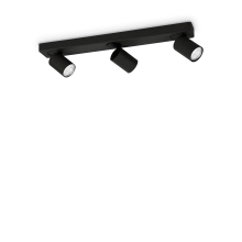 LAMPADA PLAFONIERA RUDY PL3 NERO - IDEAL LUX 229058 product photo