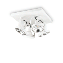 LAMPADA PLAFONIERA GLIM PL4 SQUARE BIANCO - IDEAL LUX 229638 product photo