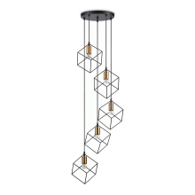 LAMPADA SOSPENSIONE ICE SP5 NERO - IDEAL LUX 237664 product photo
