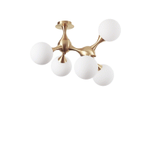 LAMPADA PLAFONIERA NODI PL5 OTTONESATINATO - IDEAL LUX 241050 product photo