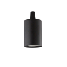 PORTA LAMPADA E27LISCIO NERO LAMPADA - IDEAL LUX 242576 product photo