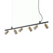 LAMPADA SOSPENSIONE DYNAMITE SP6 OTTONESATINATO - IDEAL LUX 244648 product photo
