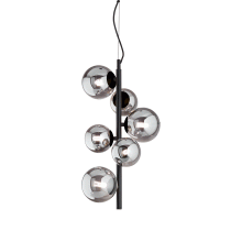 LAMPADA SOSPENSIONE PERLAGE SP6 NERO - IDEAL LUX 271422 product photo