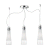 LAMPADA SOSPENSIONE KUKY SP3 TRASPARENTE - IDEAL LUX 033952 product photo Photo 01 2XS