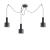 LAMPADA SOSPENSIONE HOLLY SP3 NERO - IDEAL LUX 231594 product photo Photo 01 2XS