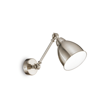 LAMPADA APPLIQUE NEWTON AP1 NICKEL - IDEAL LUX 016399 product photo Photo 01 3XL
