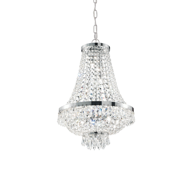 LAMPADA SOSPENSIONE CAESAR SP6 CROMO - IDEAL LUX 033532 product photo Photo 01 3XL