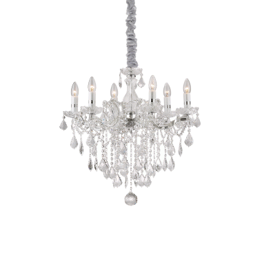 LAMPADA SOSPENSIONE FLORIAN SP6 CROMO - IDEAL LUX 035628 product photo Photo 01 3XL