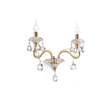 LAMPADA APPLIQUE NEGRESCO AP2 ORO - IDEAL LUX 087757 product photo Photo 01 3XL