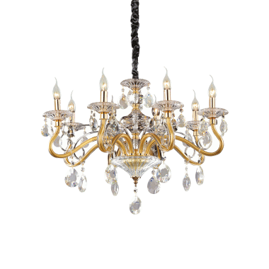 LAMPADA SOSPENSIONE NEGRESCO SP8 ORO - IDEAL LUX 087764 product photo Photo 01 3XL