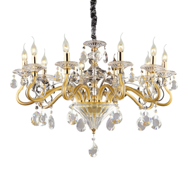 LAMPADA SOSPENSIONE NEGRESCO SP1 0 ORO - IDEAL LUX 087771 product photo Photo 01 3XL