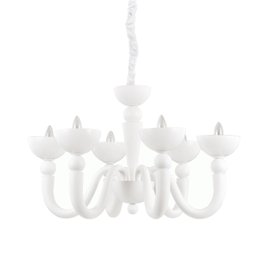LAMPADA SOSPENSIONE BONBON SP6 BIANCO - IDEAL LUX 093994 product photo Photo 01 3XL