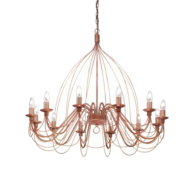 LAMPADA SOSPENSIONE CORTESP1 2RUGGINE - IDEAL LUX 097671 product photo Photo 01 3XL