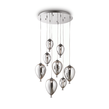 LAMPADA SOSPENSIONE CLOWN SP8 CROMO - IDEAL LUX 100913 product photo Photo 01 3XL