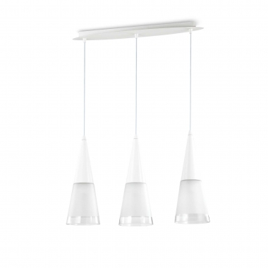 LAMPADARIO SOSPENSIONE CONOSB3 BIANCO - IDEAL LUX 112381 product photo Photo 01 3XL