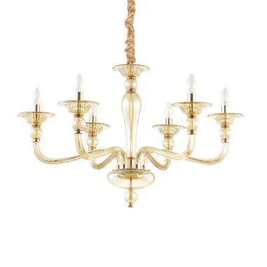 LAMPADA SOSPENSIONE DANIELI SP6 AMBRA - IDEAL LUX 159942 product photo Photo 01 3XL