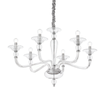LAMPADA SOSPENSIONE DANIELI SP6 TRASPARENTE - IDEAL LUX 159959 product photo Photo 01 3XL