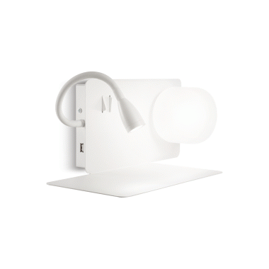LAMPADA APPLIQUE BOOK - 1AP BIANCO - IDEAL LUX 174792 product photo Photo 01 3XL