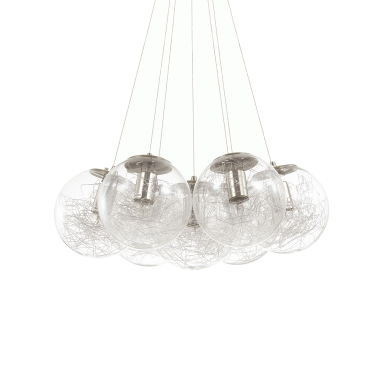 LAMPADA SOSPENSIONE MAPA SAT SP7 NICKEL - IDEAL LUX 176062 product photo Photo 01 3XL