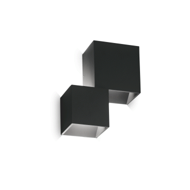 LAMPADA APPLIQUE RUBIK AP2 NERO 4000K - IDEAL LUX 180045 product photo Photo 01 3XL