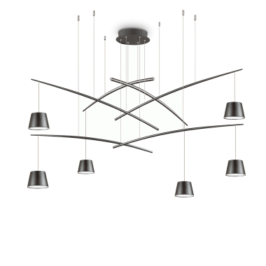 LAMPADA SOSPENSIONE FISH SP6 NERO - IDEAL LUX 196992 product photo Photo 01 3XL