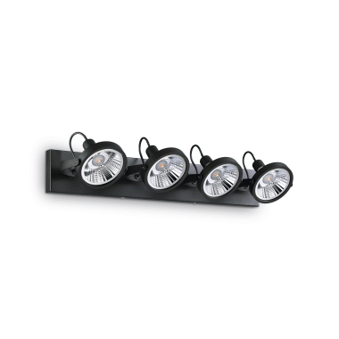 LAMPADA PLAFONIERA GLIM PL4 NERO - IDEAL LUX 200255 product photo Photo 01 3XL