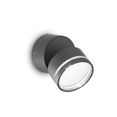 LAMPADA APPLIQUE OMEGAAPROUNDANTRACITE3000K - IDEAL LUX 285450 product photo Photo 01 3XL