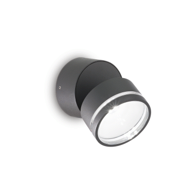 LAMPADA APPLIQUE OMEGAAPROUNDANTRACITE4000K - IDEAL LUX 285467 product photo Photo 01 3XL